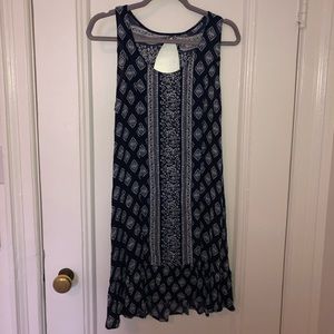 Blue and white dress